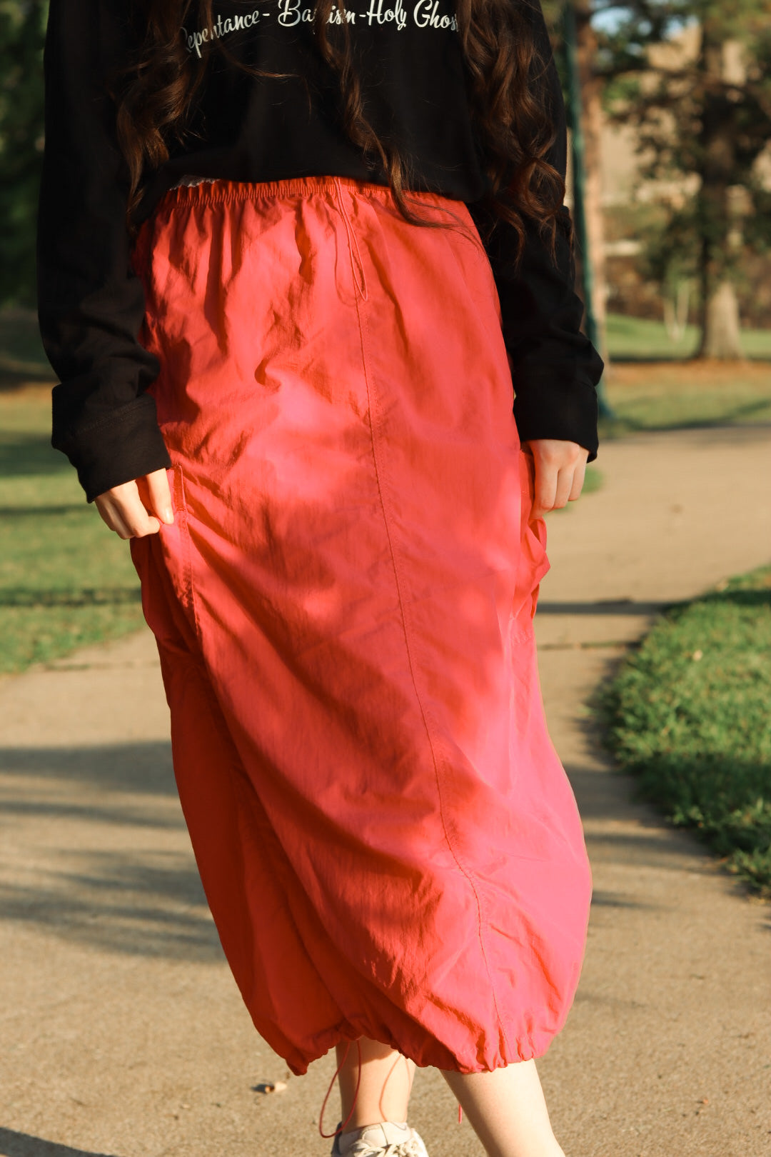 Pink Parachute Cargo Skirt