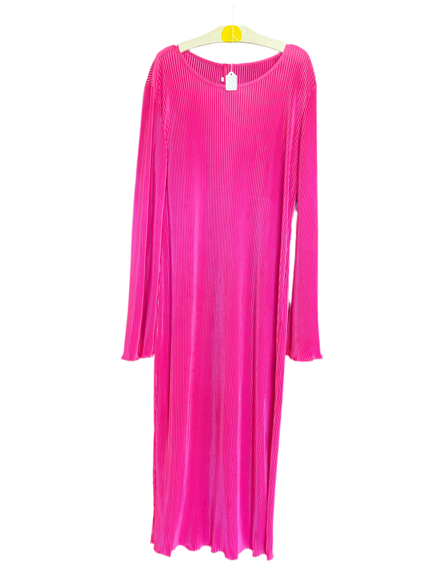 One Size Pink Pleated Dress