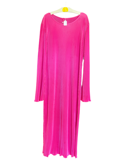 One Size Pink Pleated Dress