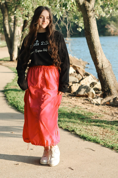 Pink Parachute Cargo Skirt