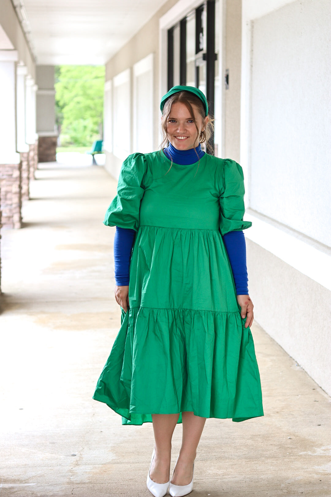 Caught Crushing in Green Dress