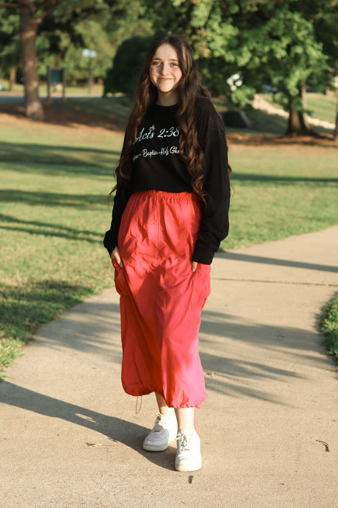 Pink Parachute Cargo Skirt