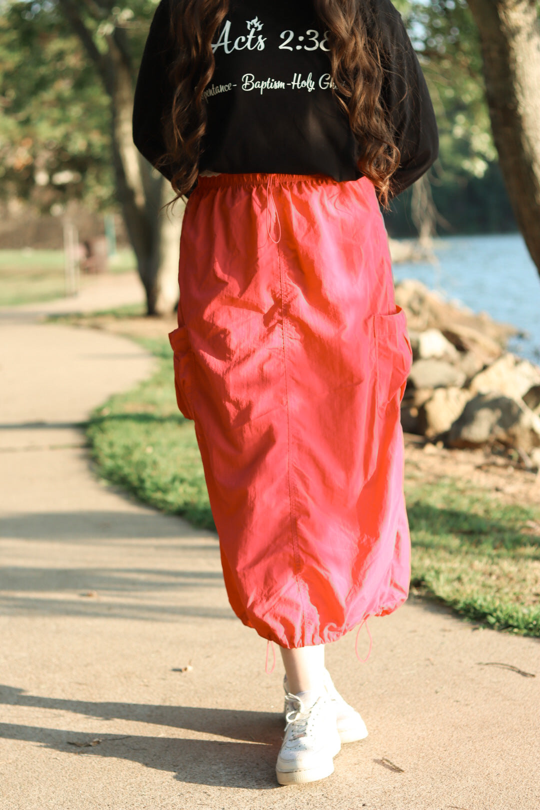 Pink Parachute Cargo Skirt