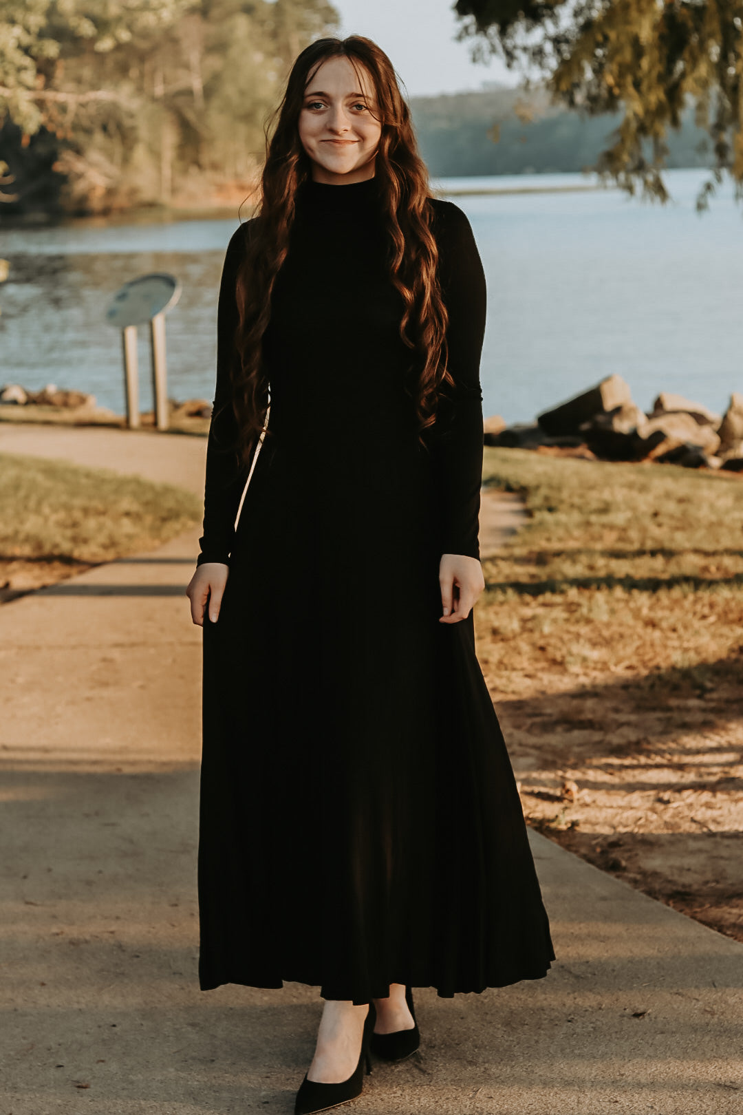 Black Maxi-High Neck