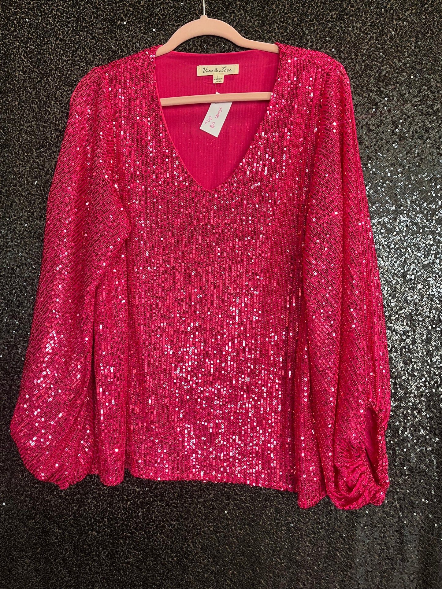 Vine & Love Sequin Top