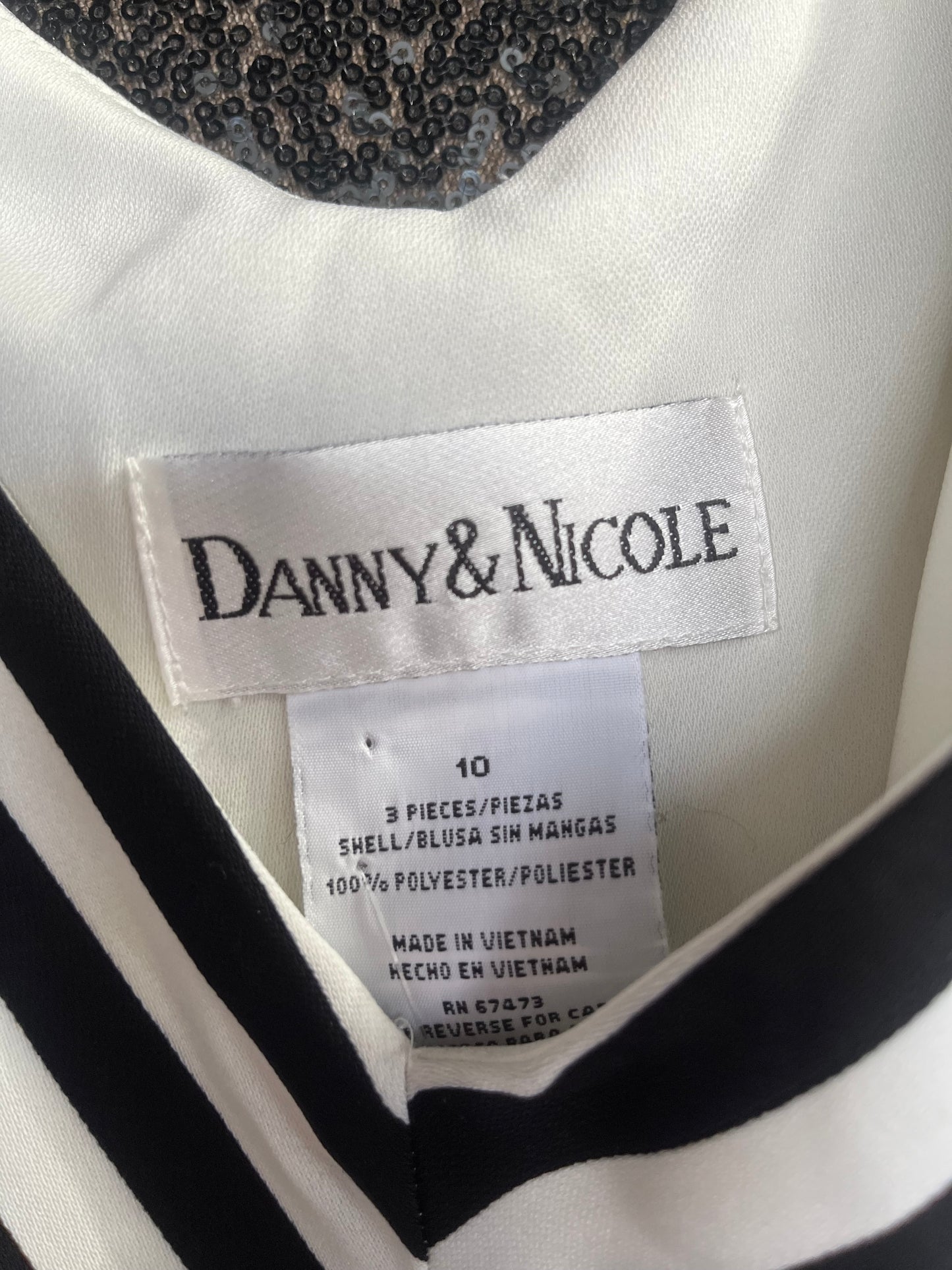 Danny & Nicole Black and White Top