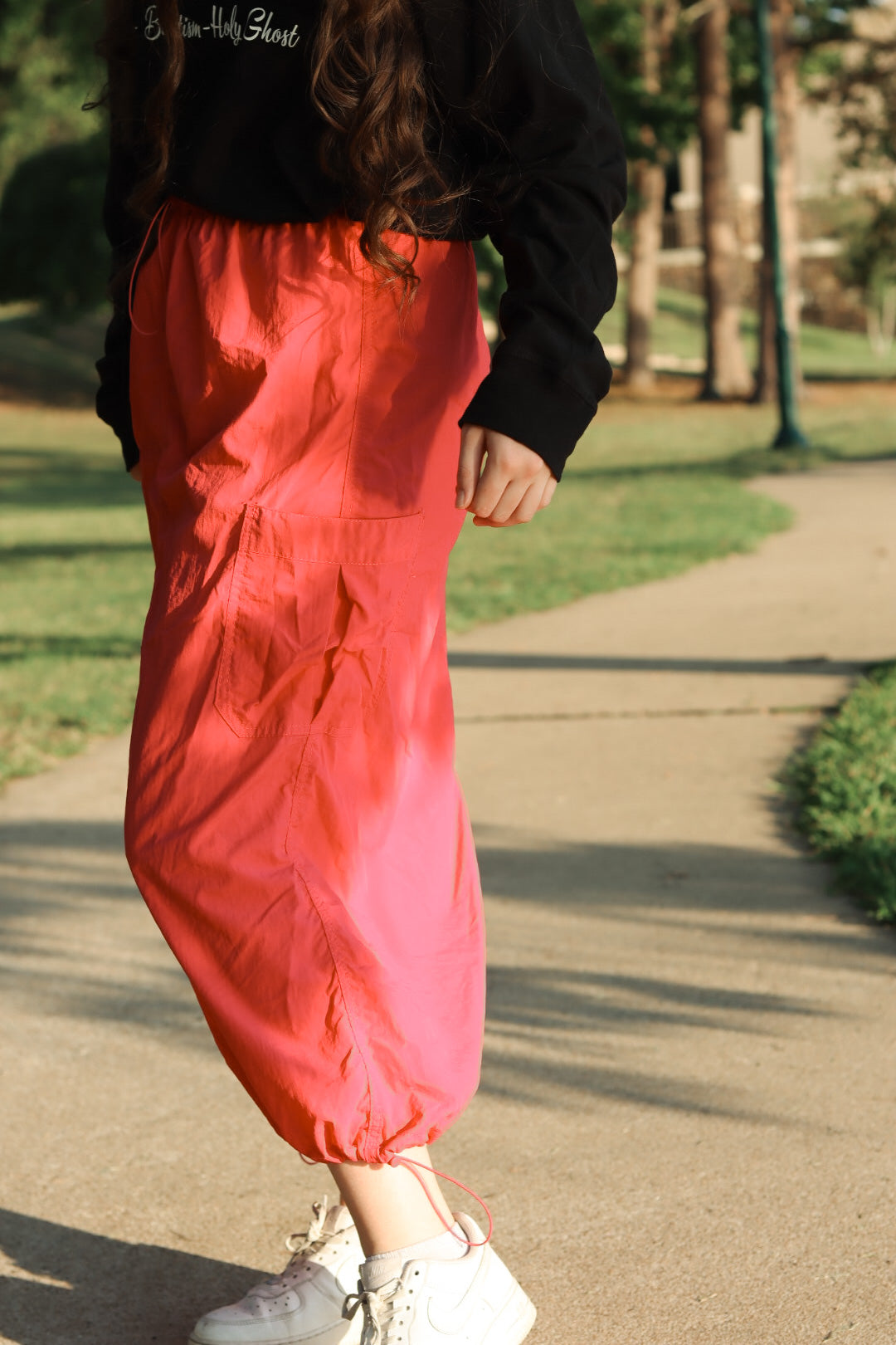 Pink Parachute Cargo Skirt