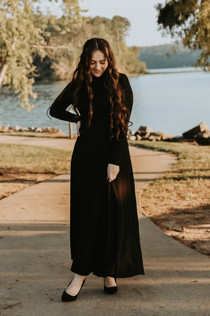 Black Maxi-High Neck