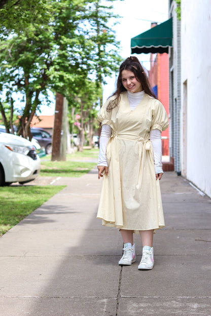 The BOW-Peep Dress in Yellow