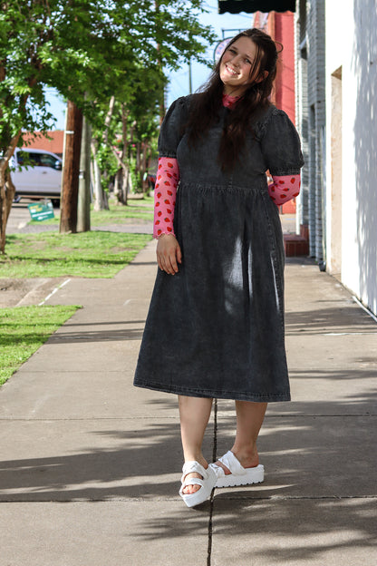 Oh My Darling Washed Denim Dress CURVY