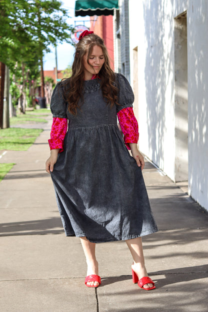 Oh My Darling Washed Denim Dress