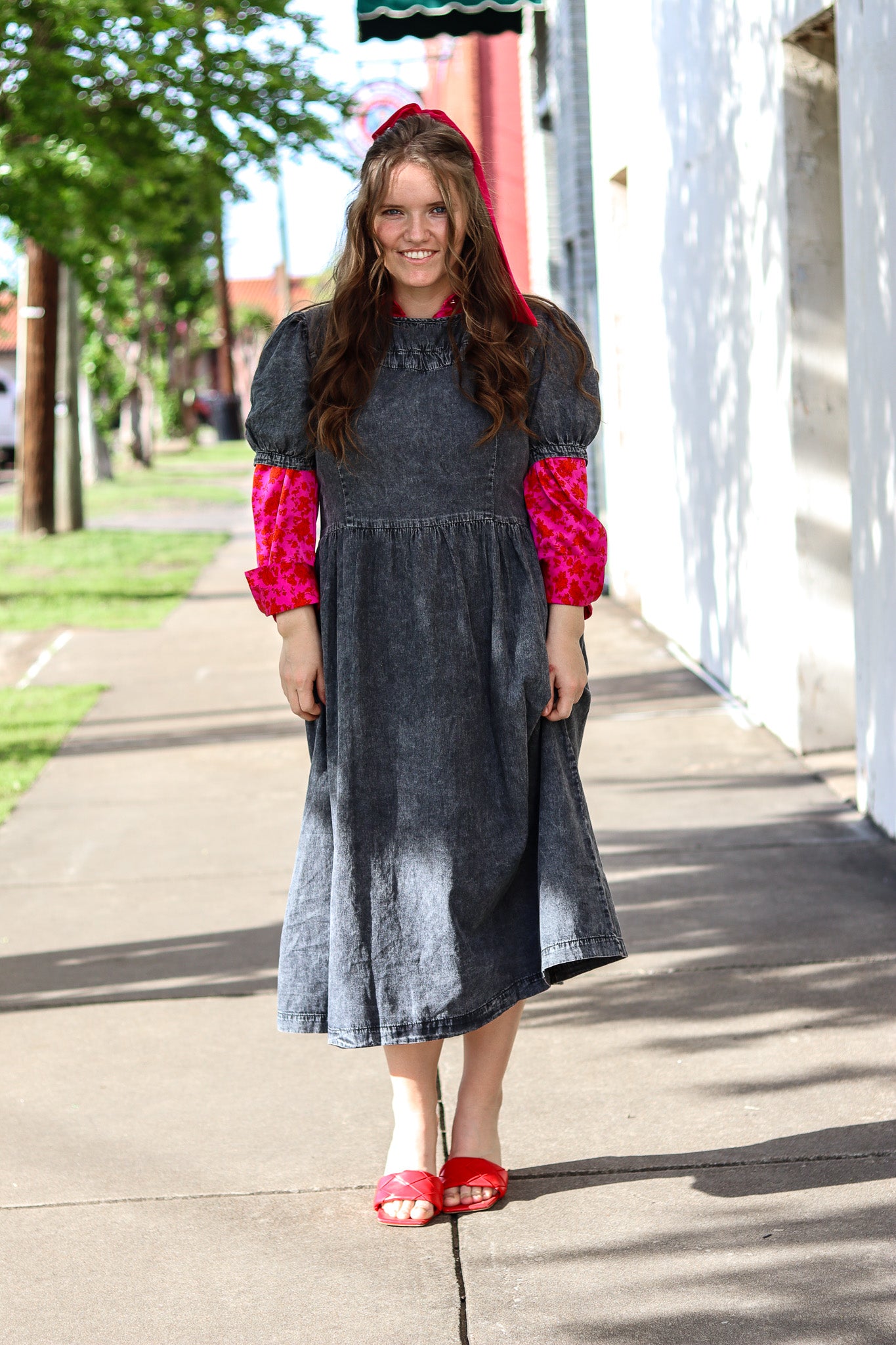 Oh My Darling Washed Denim Dress CURVY