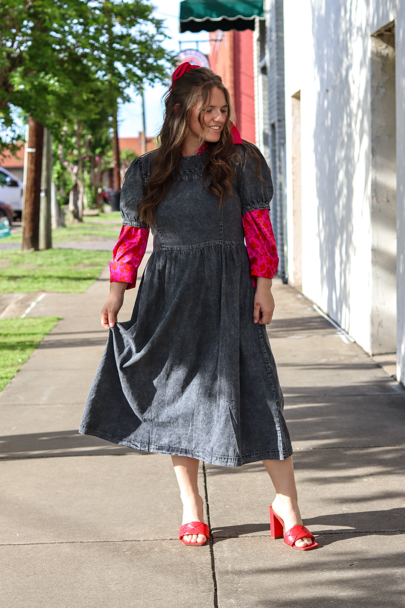 Oh My Darling Washed Denim Dress