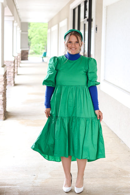 Caught Crushing in Green Dress