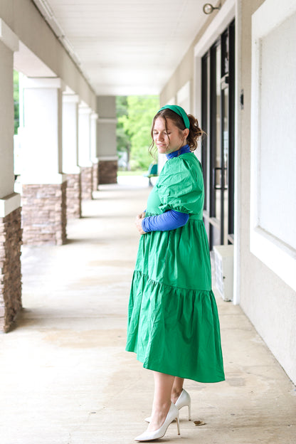 Caught Crushing in Green Dress