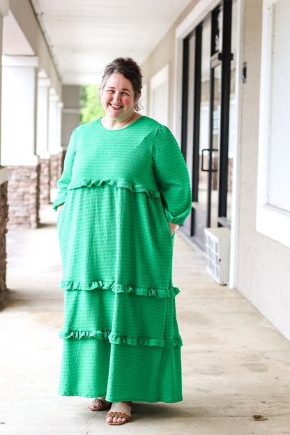 CURVY Wonderfully Made in Green Dress