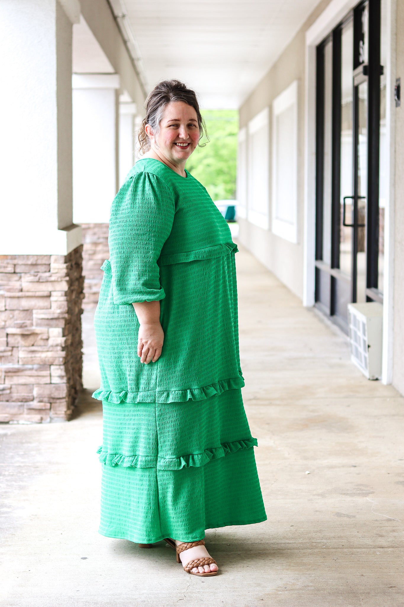 CURVY Wonderfully Made in Green Dress