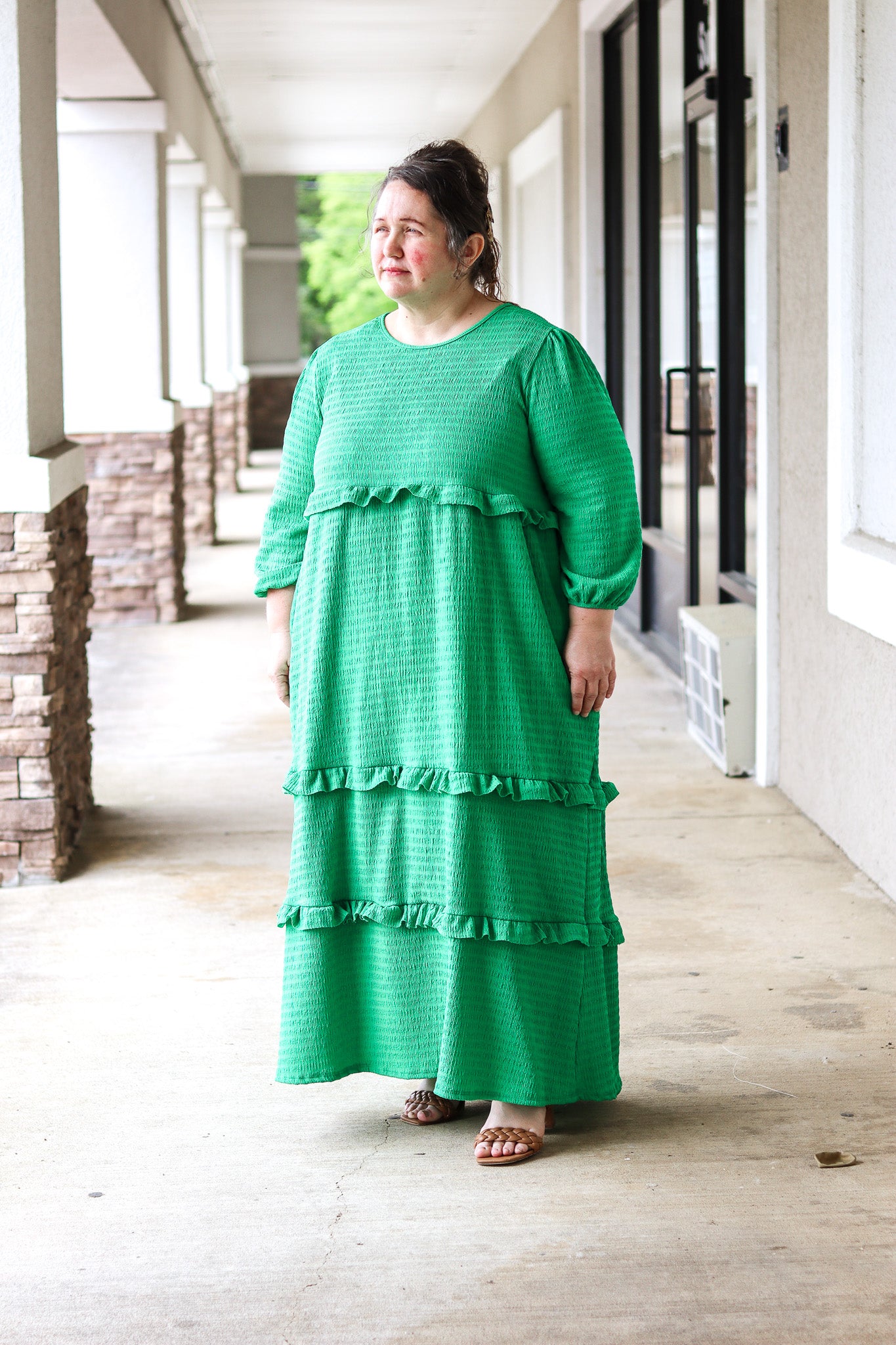 CURVY Wonderfully Made in Green Dress