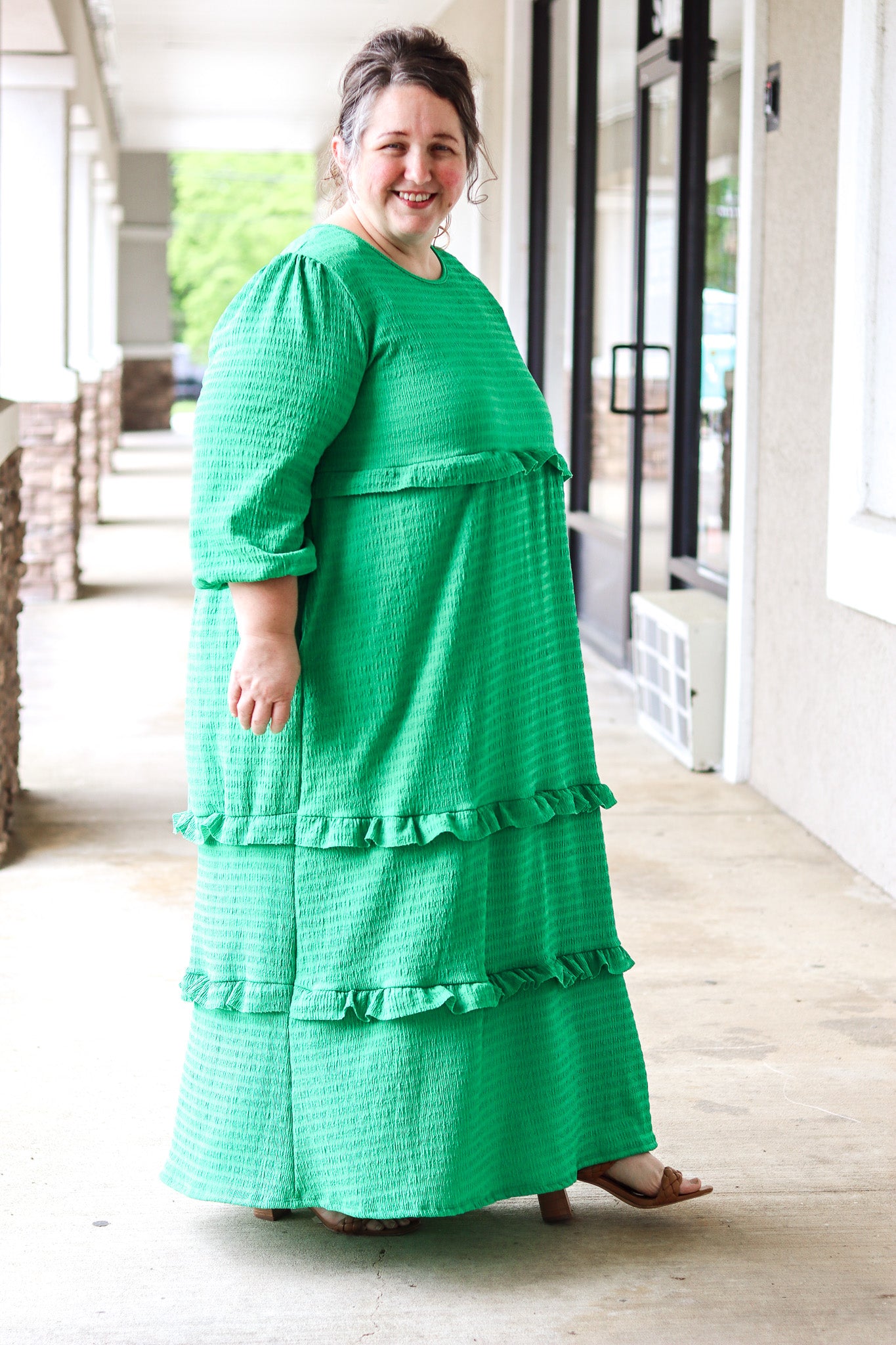 CURVY Wonderfully Made in Green Dress