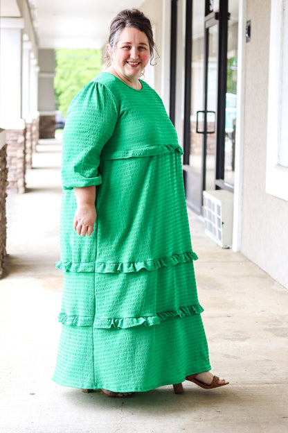 CURVY Wonderfully Made in Green Dress