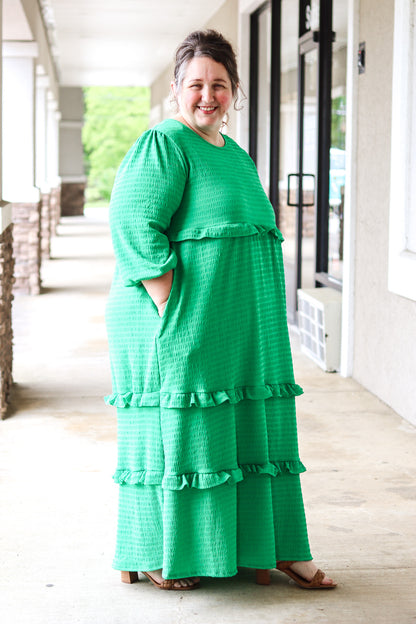 CURVY Wonderfully Made in Green Dress