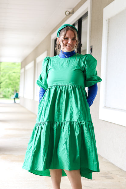 Caught Crushing in Green Dress