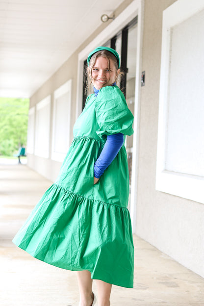 Caught Crushing in Green Dress