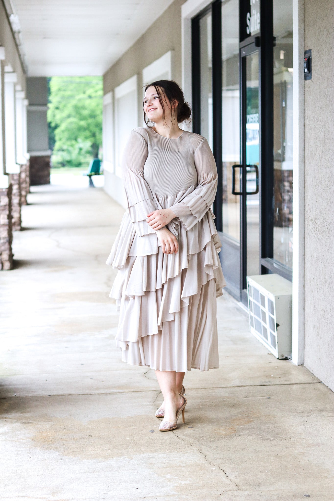 Sunday Best Dress in Tan