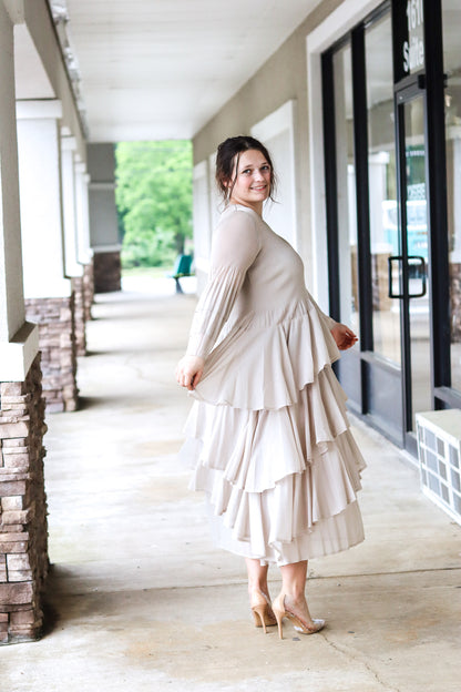 Sunday Best Dress in Tan