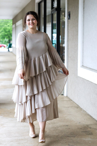 Sunday Best Dress in Tan