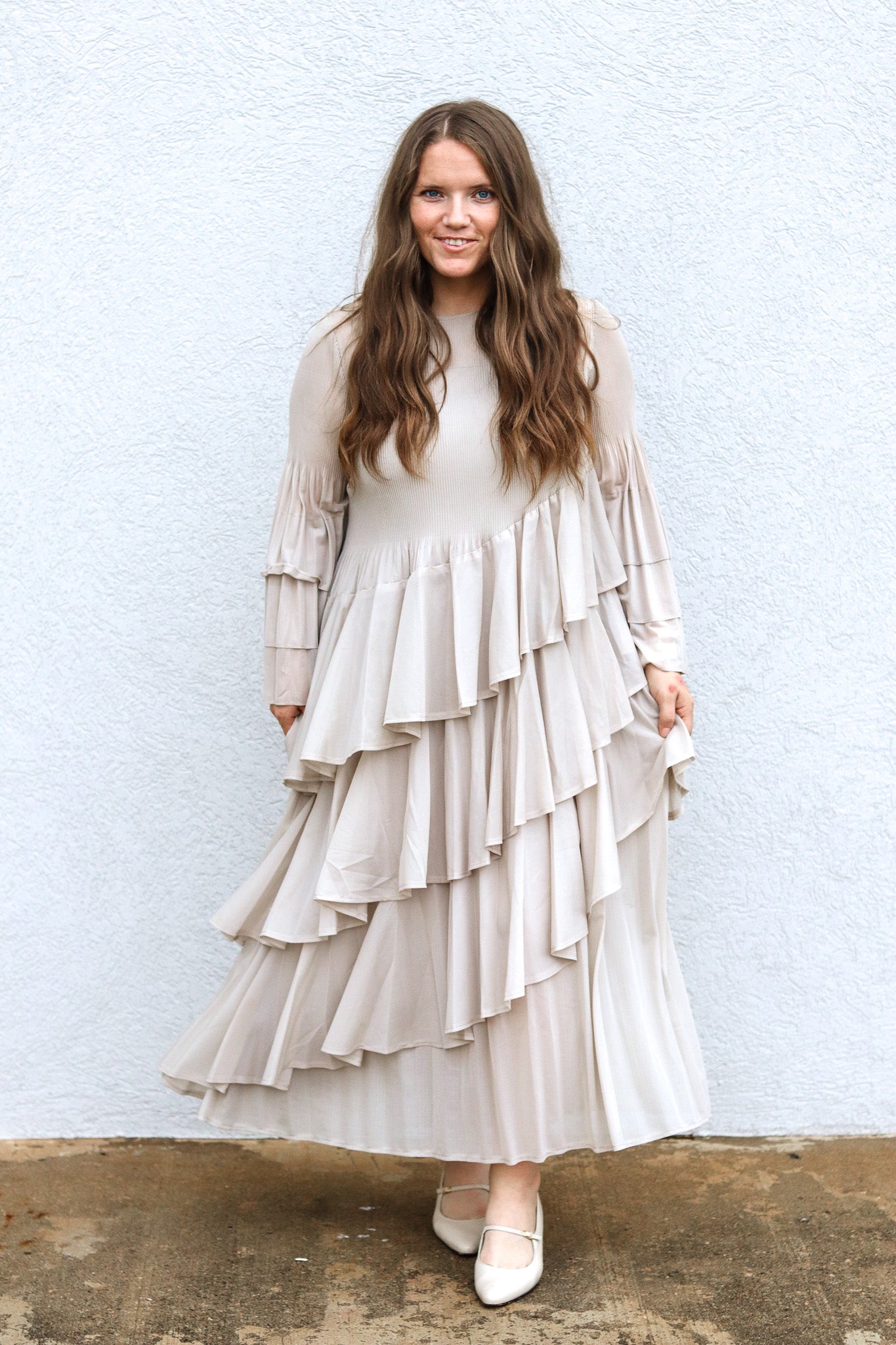 Sunday Best Dress in Tan